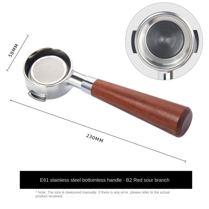 1-pcs-coffee-machine-bottomless-portafilter-filter-holder-double-ear-coffee-machine-accessories-e61-wooden-handle-accessory-dark-wood
