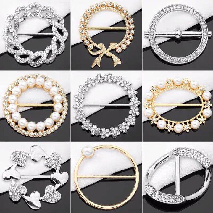 luxury-crystal-pearl-circle-round-brooches-clothing-corner-hem-waist-buckles-scarf-buckle-for-t-shirt-party-jewelry-accessories-headbands