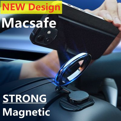 Magnetic Car Phone Holder Mobile Dashboard Car Mount Stand Support in Car For iPhone 14 13 12 macsafe Case Folding Car Bracket Car Mounts