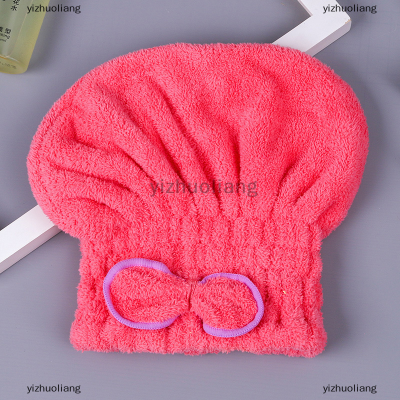 yizhuoliang ไมโครไฟเบอร์แห้งเร็วอาบน้ำสปา bowknot Wrap ผ้าขนหนูหมวกสำหรับอาบน้ำห้องน้ำอุปกรณ์เสริมฝักบัวหมวกสำหรับผู้หญิงหมวกผม