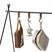 Spot parcel post Mobi Garden Cowhide Hook Outdoor Camping Rack Hook R Durable Clothesline Accessories Storage Hanging Buckle