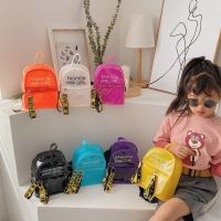 Children Jelly Transparent Pvc Backpack Female Bag Mini Backpack Preppy Style Trendy Student School Bag