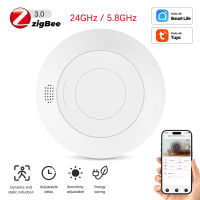 EL Style Tuya Smart Life Zigbee เครื่องตรวจจับการเคลื่อนไหวของมนุษย์ MmWave Pir ตรวจจับการเคลื่อนไหว Lensor Luminance ในตัวรีเลย์ไฟ