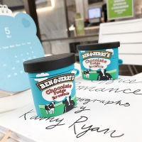 【 Cw】ยี่ห้อ Ben Jerry ช็อคโกแลตไอศครีมเคสหูฟังสำหรับ 2 1 3 2021 โปรชาร์จกล่องซิลิโคนอ่อนนุ่มหูฟัง Coverhot