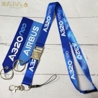 MiFaViPa 3 PCS Blue A320 Neo Lanyards Keychain Fashion Trinket Flight Crew Aviation Aircraft Gift Key Chain AIRBUS Sleutelhanger Key Chains