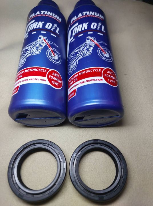 kawasaki klx fork oil seal set plus fork oil platinum enduro suspension