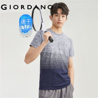 Giordano ผู้ชาย COOLMAX กีฬาเย็นคอกลมแขนสั้นเสื้อยืด Free Shipping 010212359449