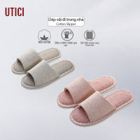 UTICI รองเท้า  slipper รองเท้าใส่ในบ้าน สลิปเปอร์ กันลื่น สลิปเปอร์คอตตอนเปิดหัว สไตล์มินิมอล นุ่มนิ่ม ใส่สบาย น้ำหนักเบา