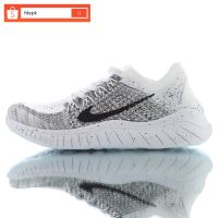 Hot Sale 【Original】 ΝΙΚΕ Free- R- N- Flykit- WhiteGrey Ar* Cushion Breathable Mesh Fashion Running Shoes Men &amp; Women Sports Shoes {Free Shipping}