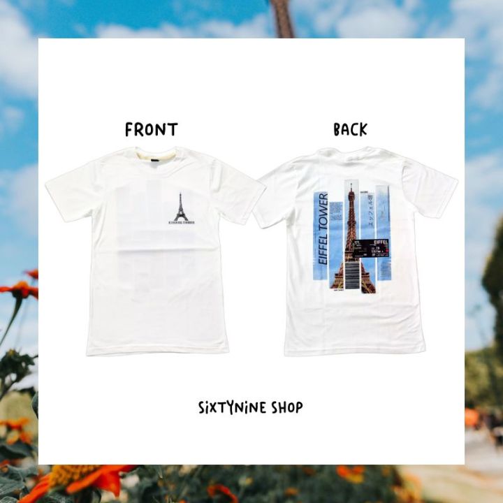 miinshop-เสื้อผู้ชาย-เสื้อผ้าผู้ชายเท่ๆ-เสื้อยืดแนววินเทจ-พิมพ์ลาย-ไอเฟล-พร้อมส่ง-เสื้อผู้ชายสไตร์เกาหลี