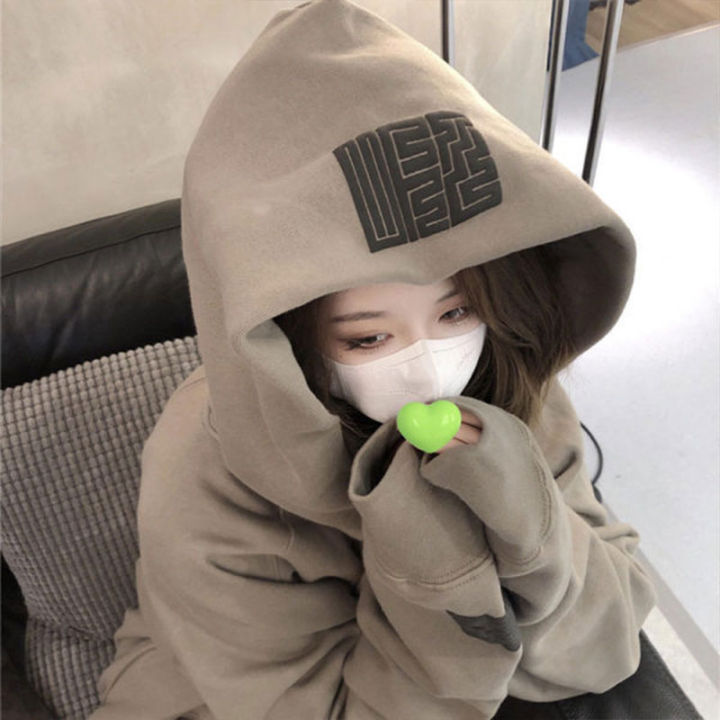 xiang-nian-ni-ผู้หญิง-retro-fleece-sweatshirt-ใหม่สไตล์เกาหลีนักเรียนพิมพ์-hoodie-หลวม-jacket