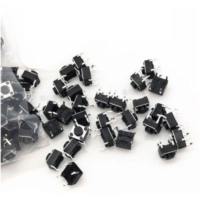 25Pcs switch Side Foot   Toy Push Button Touch micro switch black tact switch cap Tactile Tact switch