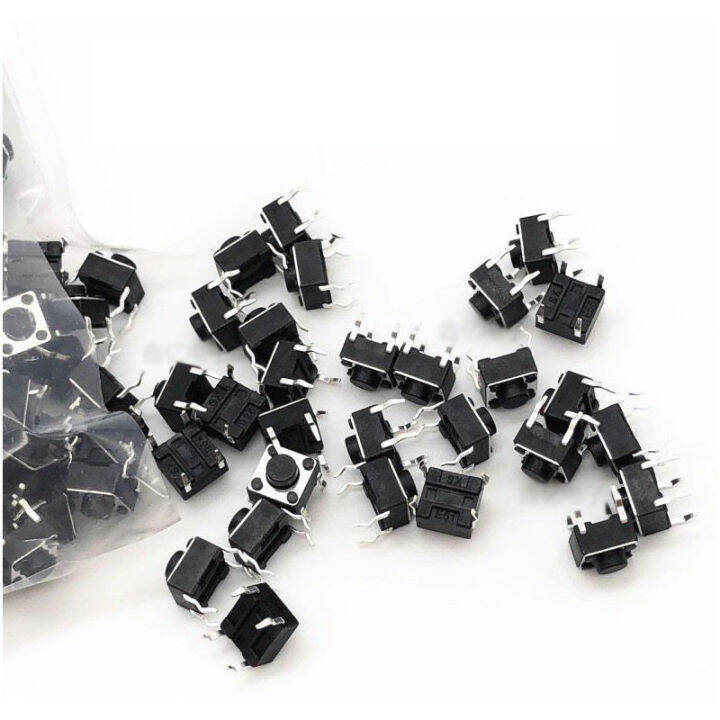 25pcs-switch-side-foot-toy-push-button-touch-micro-switch-black-tact-switch-cap-tactile-tact-switch