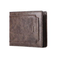 GENODERN New Arrival RFID Short Wallet for Men with Coin Pocket Genuine Leather Men Wallets Bifold Male Purse Man Wallet