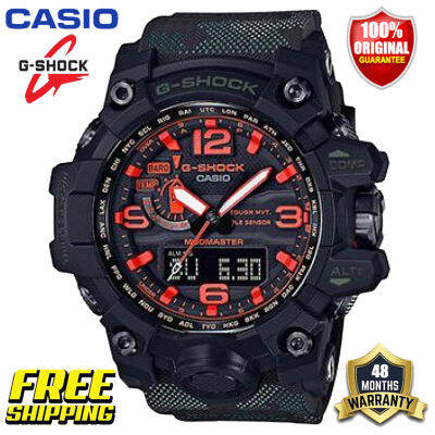 G-Shock GWG1000 MUDMASTER ของแท้ผู้ชายกีฬานาฬิกาเซ็นเซอร์คู่เคลื่อนไหวกลางแจ้งกันกระแทกกันน้ำโคลนอัตโนมัติยกไฟรับประกันสี่ปี GWG-1000MH-1A