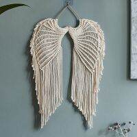 Angel Wing Macrame Wall Tapestry Boho Hand-woven Pendant Macrame Dorm Home Decorative Supplies Wall Bohemian Crafts Dreamcatcher