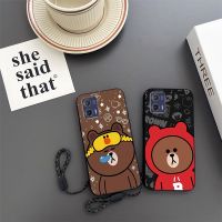 เคส Motorola Moto G73 5G ลายการ์ตูนหมีสีน้ำตาลเคสโทรศัพท์กันกระแทก