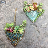 FAL Planting Succulent Heart Pocket Planter Hangable Wall Hanging Basket Flowerpot Home Garden Decor