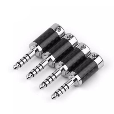 4.4mm Connector Rhodium Plated 4.4 mm 5 Pole Carbon Fiber Earphone Plug For NW-WM1ZA Headset Audio Jack Wire Metal Adapter