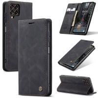 Galaxy M53 Case, WindCase Retro PU Leather TPU Inner Wallet Card Slots Magnetic Closure Flip Stand Case Cover for Samsung Galaxy M53