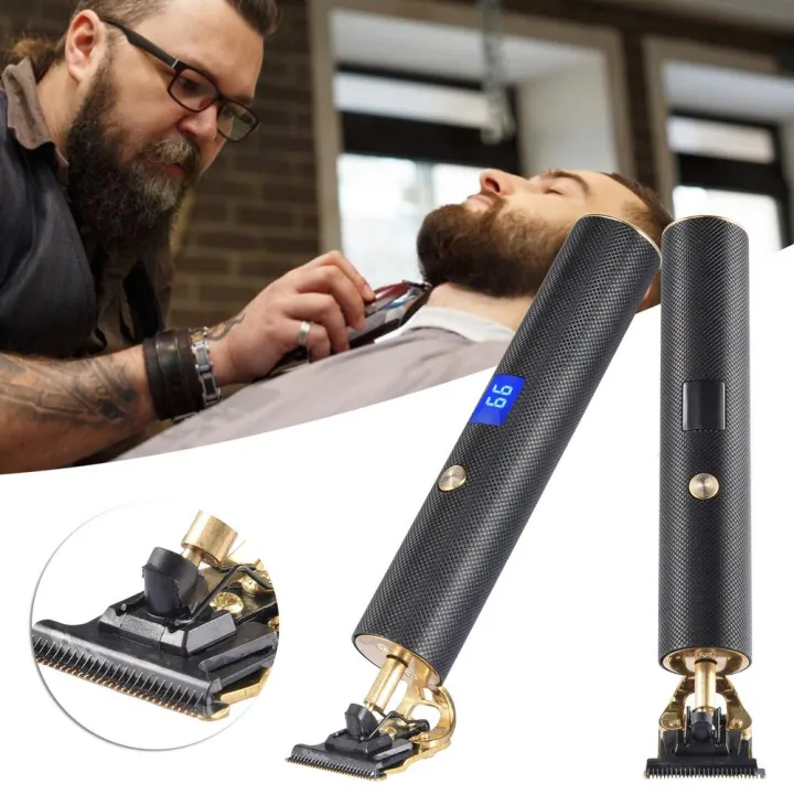 Professional Hair Outliner Clippers Kit T Blade Hair Trimmer Set kemei