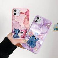 Disney Stitch Marble Case For iPhone 7 8 6s 14 13 11 12 Pro Max Mini 6 Plus XR Xs Max X SE 3 2020 2022 Cartoon Cute Cover Fundas