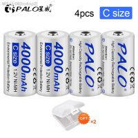 ljmu15 PALO 1-12pcs C Size Rechargeable Battery 4000mAh LR14 Type C Battery 1.2V NI-MH Rechargeable C Battery for Flashlight Gas Cooker