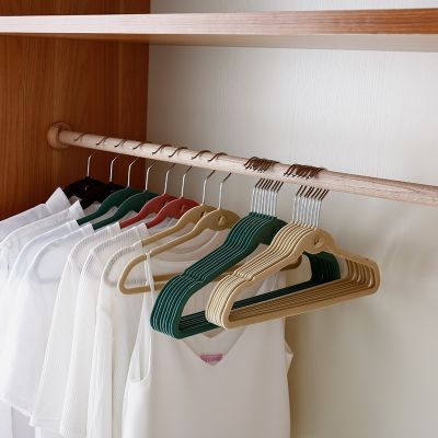 10/20pcs High Quality Velvet Dryer Hanger Wardrobe Organizer Clothes Rack Non-Slip Suit Shirt Coat Flocking Hanger Space Saving