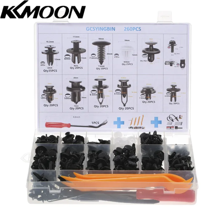 KKmoon Bumper Retainer Clips Car Plastic Rivets Fasteners Push Retainer