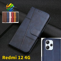 แม่พิมพ์กลมหนังแบบฝาพับสำหรับ Xiaomi POCO F5 Redmi NOTE 12 12 12S 4G Pure ใส่การ์ดเคสซิลิโคนโทรศัพท์สี Lite เคสหนังโทรศัพท์มือถือ