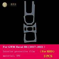 ชุดอุปกรณ์เสริมสำหรับซ่อมป้องกันแผ่นฟิล์มกันรอย TPU สำหรับรถยนต์ที่มองไม่เห็นคอนโซลกลางภายในรถ2017-2023 H6 Haval GWM