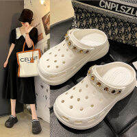 (Select one big size )6cm similar croc women Sandal flat Beach Shoes sliper for outdoor clog