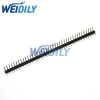 5PCS 1x 40 Pin 2.54 mm Right Angle Single Row Pin Header Male 90 degrees Needle Connector 1*40P WATTY Electronics