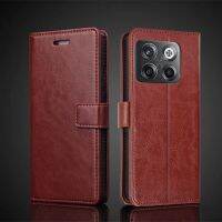 Oneplus 10T Card Holder Pu Leather Cover Case for Oneplus 10T Flip Cover Retro Wallet Bag Fitted Case Business Fundas Coque