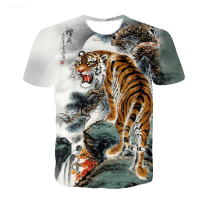 2023 NEW Mens And Womens Summer Fashion 3d Tiger Print T-shirt fashion t-shirt