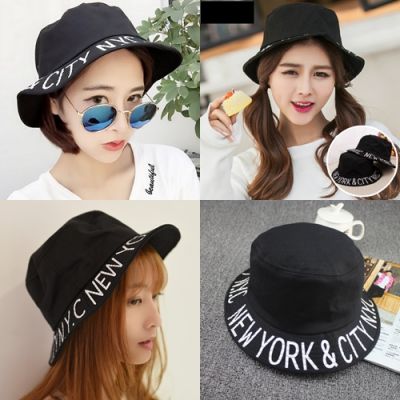 Bucket Newyork&amp;city n.y.c หมวกบักเก็ต หมวกกันแดด Cap_Hat หมวกฮิปฮอป หมวกHiphop หมวกแฟชั่นสไตล์เกาหลี หมวกราคาถูก