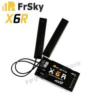 ตัวรับสัญญาณ Frsky X6R 2.4G 16CH SBUS เสาอากาศ PCB ส่งคืนข้อมูลที่พอร์ตอัจฉริยะสำหรับ Taranis X9D จัมเปอร์ T16 T18 Radiomaster TX16S โดรนอาร์ซี