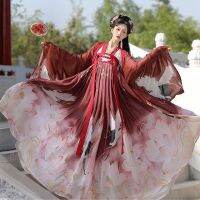 Hanshang Hualien ของแท้ Hanfu เสื้อเชิ้ต แขนใหญ่ สไตล์โบราณ แฟชั่นฤดูร้อน สําหรับผู้หญิง [Yunhe]