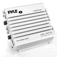 Pyle Hydra Marine Amplifier - Upgraded Elite Series 400 Watt 4 Channel Audio Amplifier - Waterproof, Dual MOSFET Power Supply, GAIN Level Controls, RCA Stereo Input &amp; LED Indicator - PLMRA402 Marine Amplifier Elite