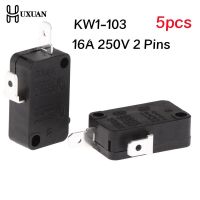 5pcs KW1-103 Microwave Oven Door Micro Switch Fit For Microwave Washing Machine Rice Cooker 16A 250V 2 Pins (Normally Close)