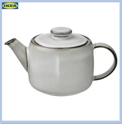 กาน้ำ กาน้ำชา ผลิตจากสโตรแวร์ สีเทา ขนาด 1.2 ลิตร GLADELIG กลอเดลลิก (IKEA)