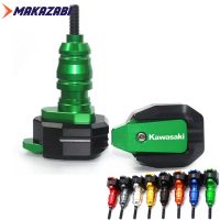 Makazabi สำหรับคาวาซากิ z900 Z 900 z900rs Z1000 ZX10R ZX6R ZX-6R ZX-10R รถจักรยานยนต์ CNC ป้องกันการล่มสลายกรอบเลื่อน F airing ยามป้องกันความผิดพลาดแผ่นป้องกันที่มีคาวาซากิโลโก้