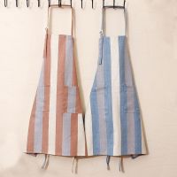 100 Cotton Kitchen Apron New Women Men Cooking Apron Stripe / Grid Bibs With Pocket Waiters Work Aprons