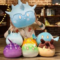 Anime Genshin Impact Slime Pillow Slime Plush Toy Soft Stuffed Doll Kawaii Cartoon Cosplay Plush Accessories Gift for Girls Kids