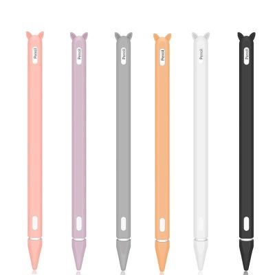 เคสปากกาไอแพด ชนิดซิลิโคน ลายหูแมวน่ารัก สําหรับ iPad 2