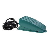 AC 250V 10A SPDT NO NC Nonslip Metal Momentary Power Foot Pedal Switch Green TFS-101