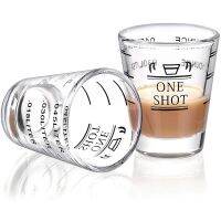 [ใหม่2023] 1 Pcs ใหม่ออกแบบ45Ml แก้ว Shot Home กาแฟเอสเพรสโซ Shot Glass Barware วิสกี้หนึ่งแก้วช็อต