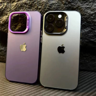 (มีโลโก้) กรอบเคสโทรศัพท์ภาพถ่ายสีเคสโทรศัพท์เคลือบแบบหรูหรา iPhone 15Plus 14 Pro Max 11 12 13pro Max