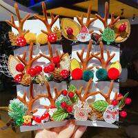 Christmas Hairpin Accessories Antlers Hair Party Cartoon Funny Adult Children