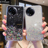 เคสโทรศัพท์ Realme 11 5G เคสเลื่อมเงางามมีกากเพชรรูปดวงจันทร์เต็มดวงท้องฟ้าใสฝาหลังดาวฟูลแวววาวแบบนุ่ม Realme เคสขนาด11 5G